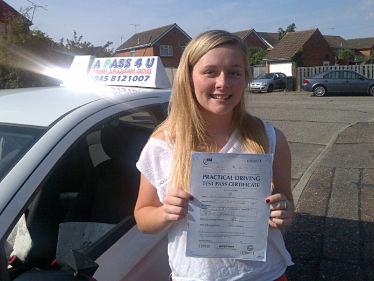 Kelly Russo passed her driving test in Basildon