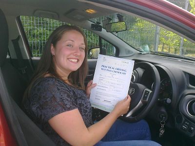 Lauren Hillier passes her driving test in Norwich