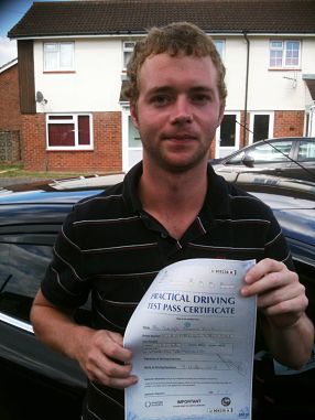 Leigh Kirk passes his driving test in Portsmouth