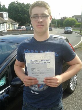 Ryan Hinton passes his driving test in Tilbury