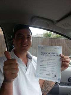 Savas passes his driving test in Portsmouth