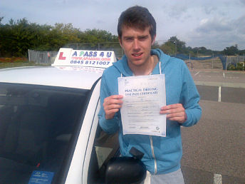 Chris Annison passes his driving test in Basildon