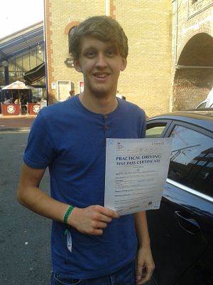 James Shaddock passed his driving test in Clacton