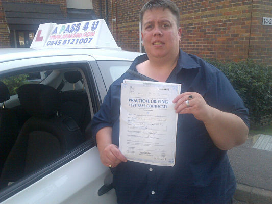 Vicky Treadwell passes her driving test in Basildon