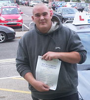 Barry Knowles passes his driving test in Lowestoft