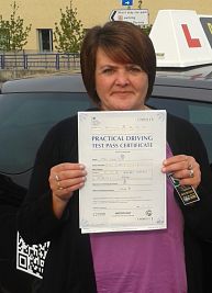 Clare Smith passes her driving test in Oxford