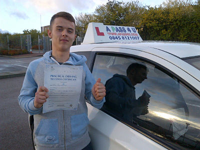James Holland passes his driving test in Basildon