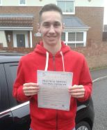 Jay Watkinson passes his driving test in Tilbury