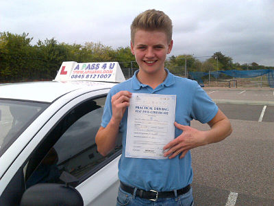 Max Davis passes his driving test in Basildon