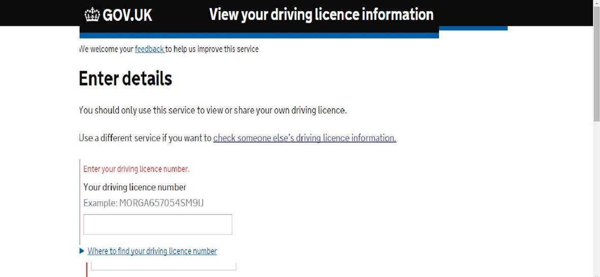 driving licence online