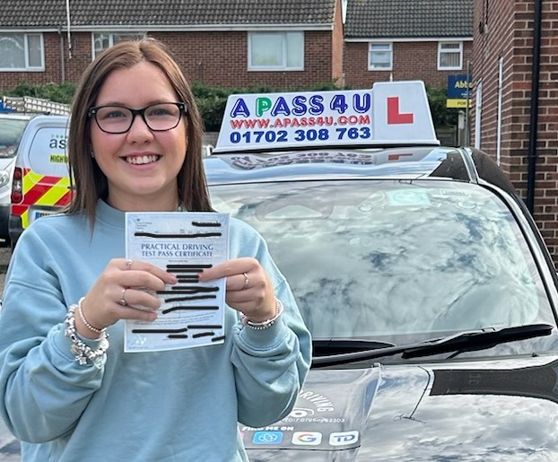 After regular lessons with our automatic driving instructor Kevin Frankie passed the driving test 1st time.
