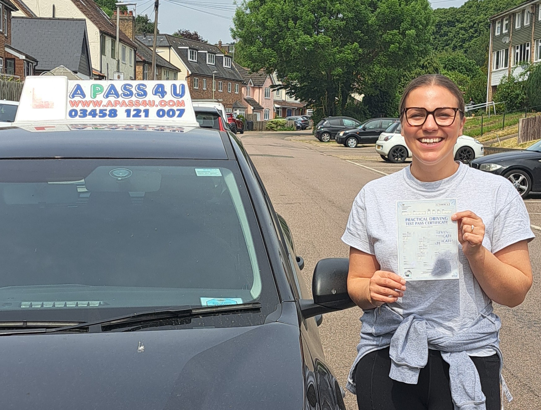 Hannah gets a pass in Bishops Stortford after a weeks intensive driving course with David Peters, many congratulations!