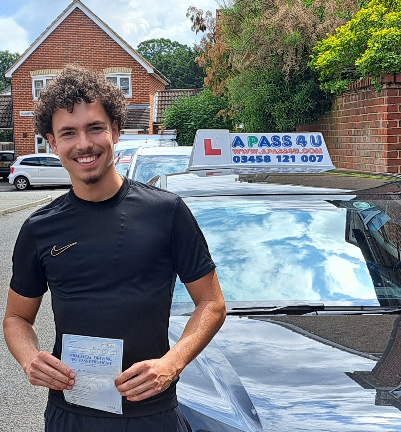 A 1st Chelmsford driving test pass for Alfie W with A Pass 4 U driving course driving instructor David P, many congratulations!