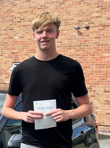 Following a short driving course Ben got the illusive test pass certificate at Basildon driving test centre on Paycocke Road