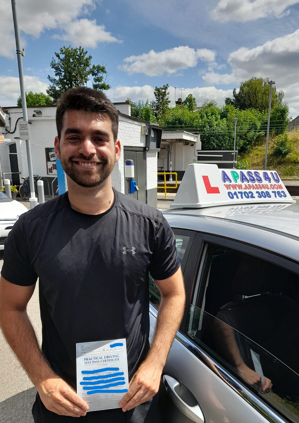 1st time driving test pass for Ben S in Basildon after his 35 hour driving course in Basildon, many congratulations Ben!