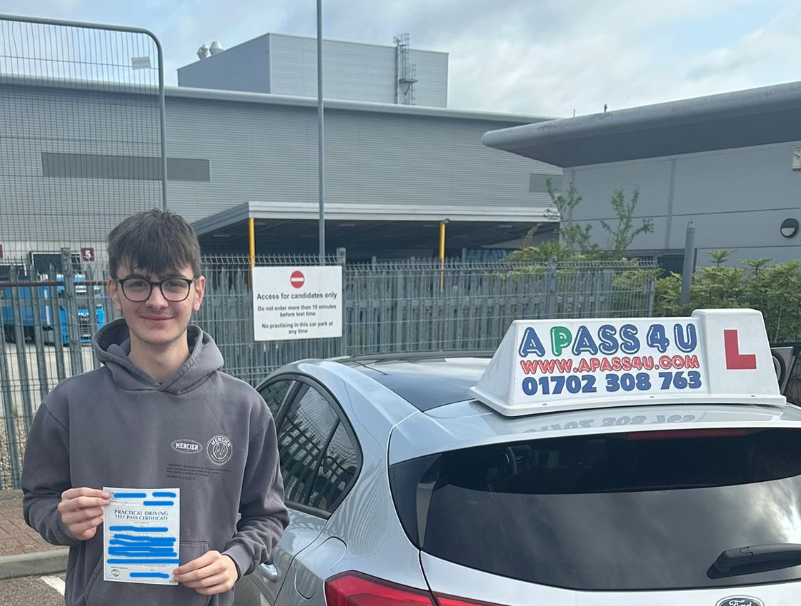 After a one week driving course with our expert driving course driving instructor Ben H Samuel took his driving test at the Basildon DTC