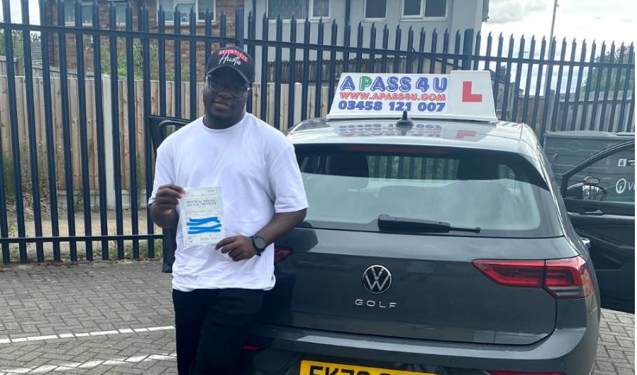A driving test pass 1st time for Chidozie D in Tilbury with driving course instructor Felix D, many congratulations!