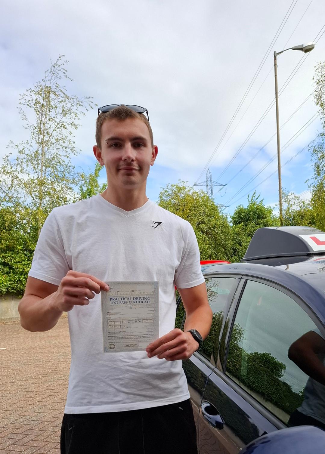 Just 1 driver fault & a pass for Mitchell C on the last day of his one week driving course in Aylesbury with Mark W-J