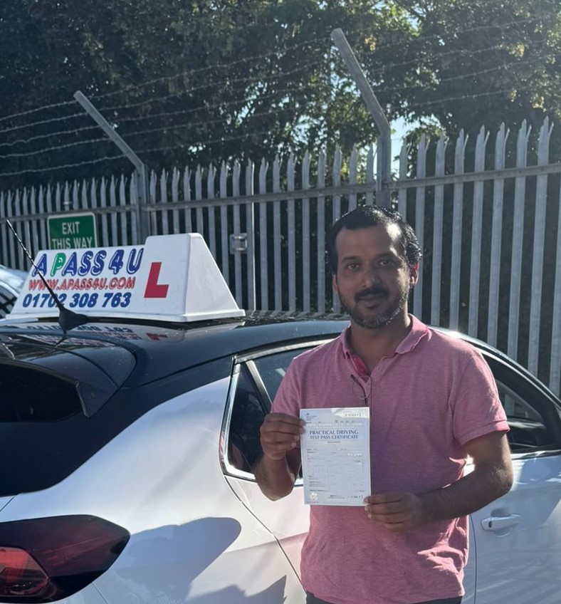 A Shiney new driving licence! Shine M took his driving test at the Southend on Sea driving test centre on Tickfield Road