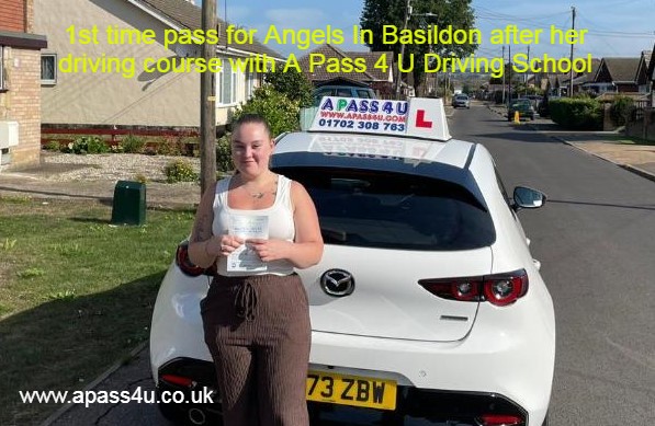 Angela K gets a 1st time test pass after her driving course with Ray W our local intensive driving course ADi based in Basildon