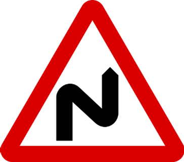 Country Road Bend Sign A Pass 4 U Driving School