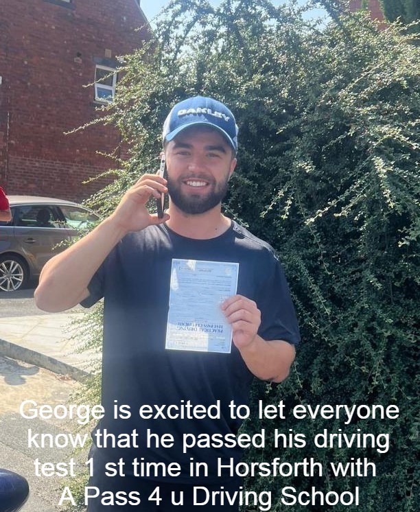 George B gets a 1st time pass on his intensive driving course with our driving instructor Saleem A in Bradford