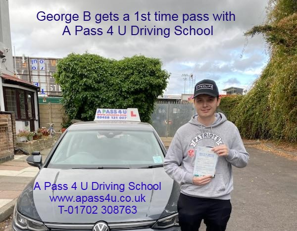 What a great result for George at the Hornchurch driving test centre on Station Road, Hornchurch with his intensive driving course