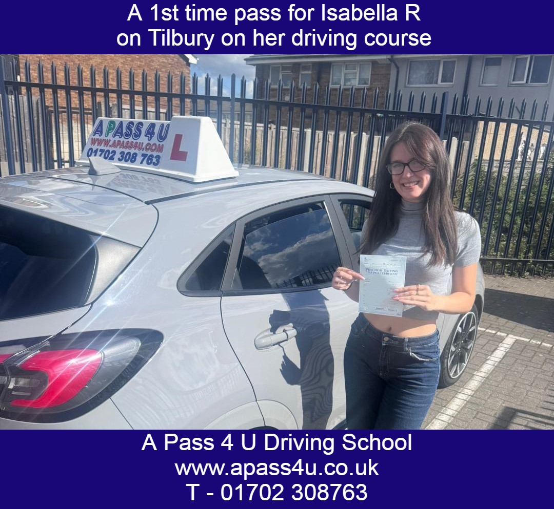 Isabella R smashes her driving test 1st time on her driving course with Artan G in just 1 week, many congratulations Isabella!