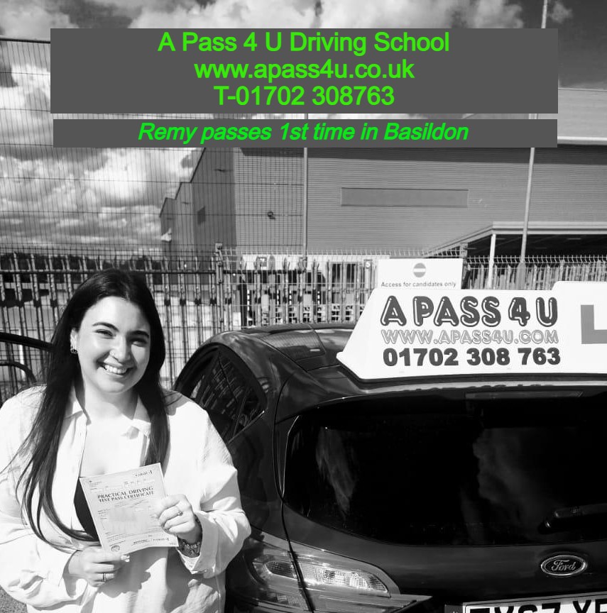 A 1st time pass for Remy on her driving course in Basildon with driving instructor Mike M. One week driving courses really work.