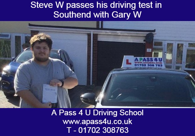 Steve W gets a driving test pass in Southend on Sea with his driving instructor Gary W after having a series of driving lessons