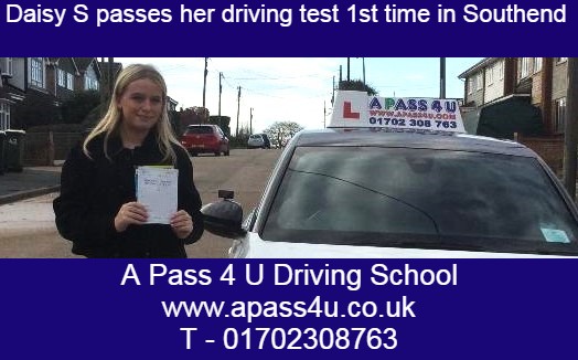 Daisy S gets a 1st time pass with Gary W after regular driving lessons in and around Rayleigh, Essex. Many Congratulations Daisy!