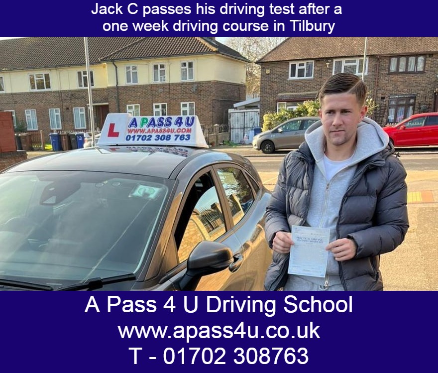 One Week Driving Course gets results for Jack C in Tilbury, Thurrock with Pete P. In just 5 days Jack finished off his driving tuition.