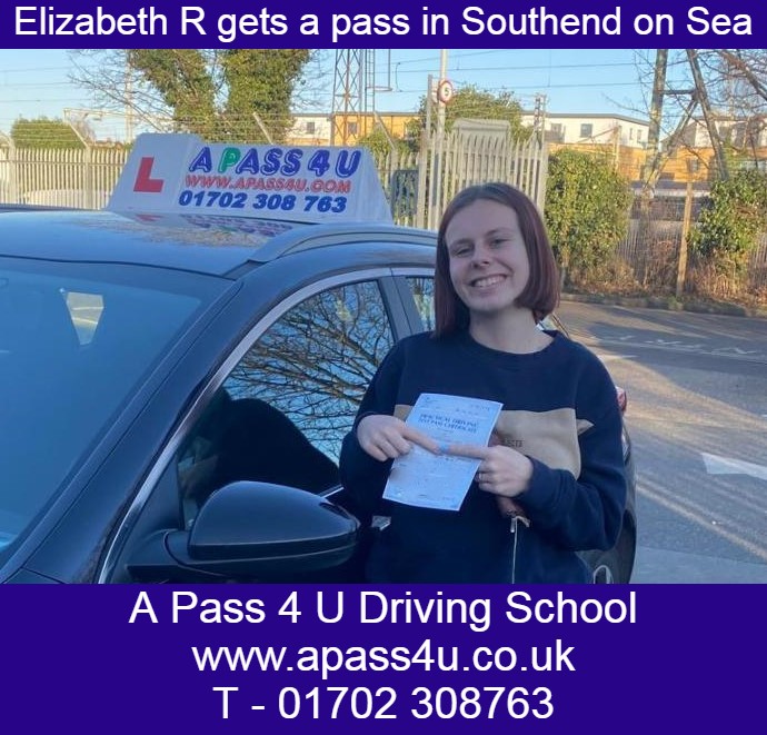 Elizabeth R gets a pass with Andrea after her driving tuition in Southend. What a great start to the New Year. Congratulations!