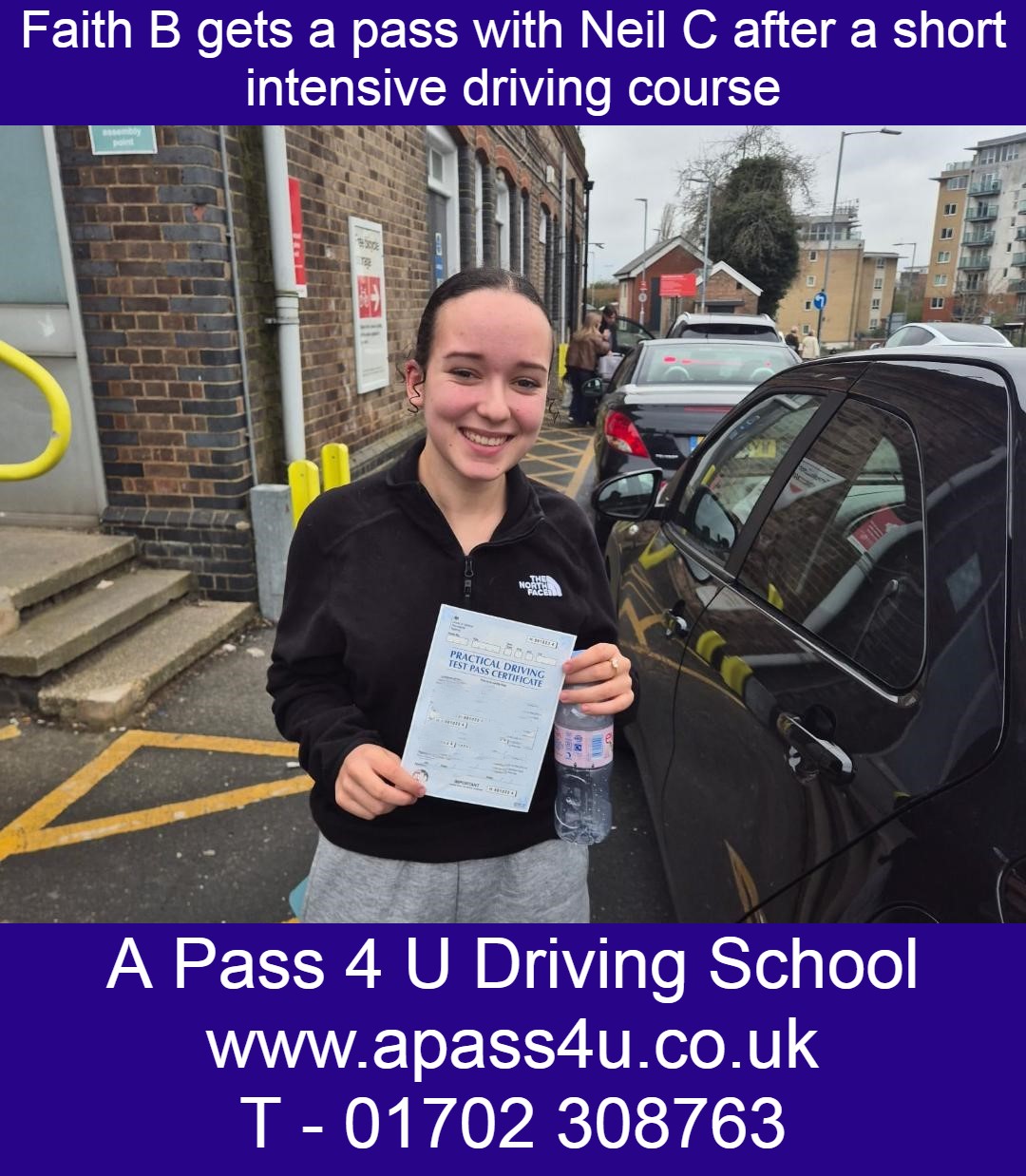 Faith B gets a pass on short driving course with driving instructor Neil C in Ipswich. Our intensive driving courses get real results.