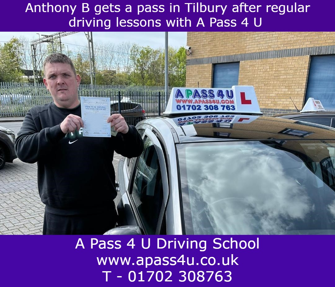 Anthony B gets a pass 1st time after driving lessons with Pete P in Thurrock, Essex. A fantastic way to finish of learning to drive.