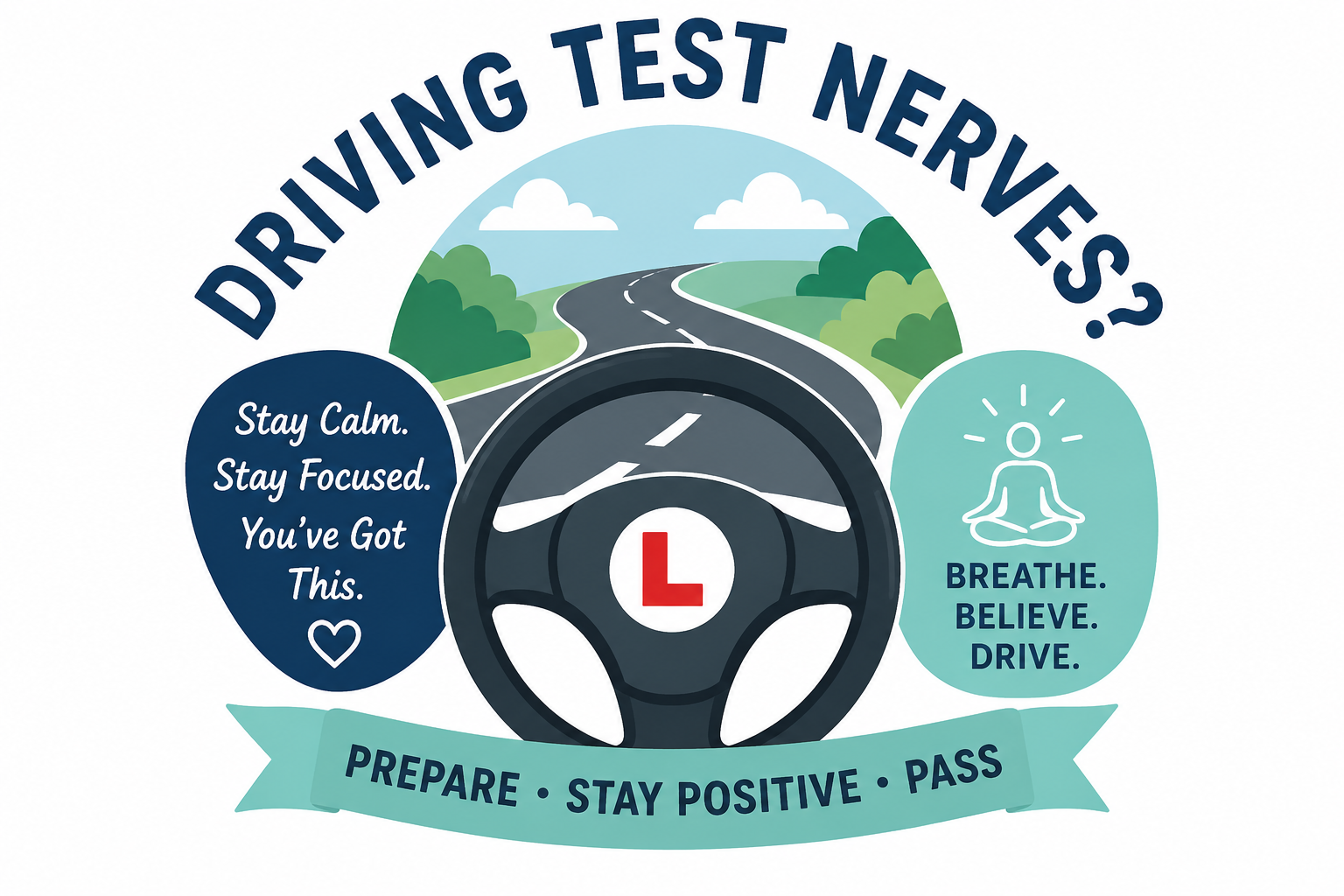 Dealing with Driving Test Nerves: How to Stay Calm. Tips on how to stay calm during your driving test on a UK driving test.