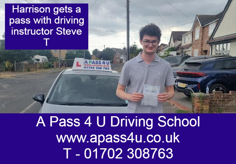 Harrison gets a pass after driving lessons with driving instructor Steve T. Driving lessons available across Essex now!